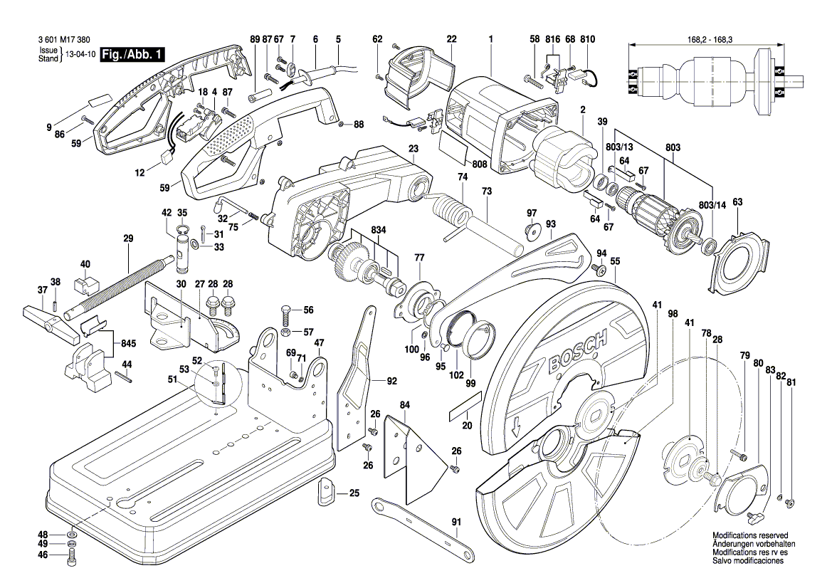 Neu Original Bosch 1609B03517 Sicherheitsschutz