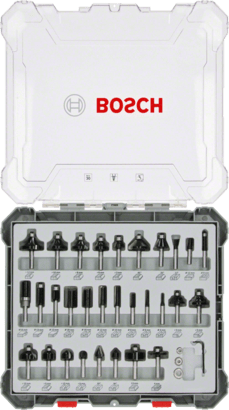 Ny äkta Bosch 2607017474 Mixed Router Bit Set, 30-Pieces