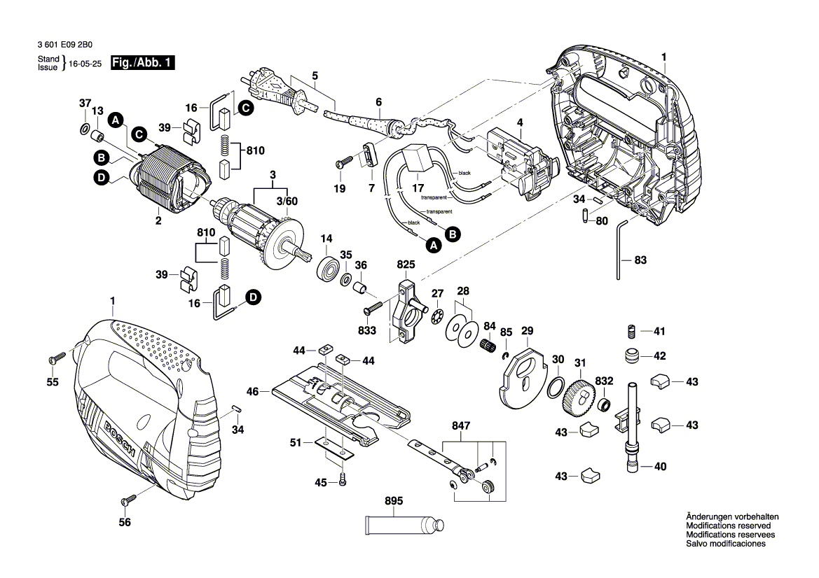 New Genuine Bosch 1619P10206 Motor Housing