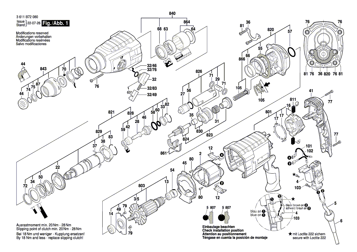 Nieuwe echte Bosch 160720030s -schakelaar