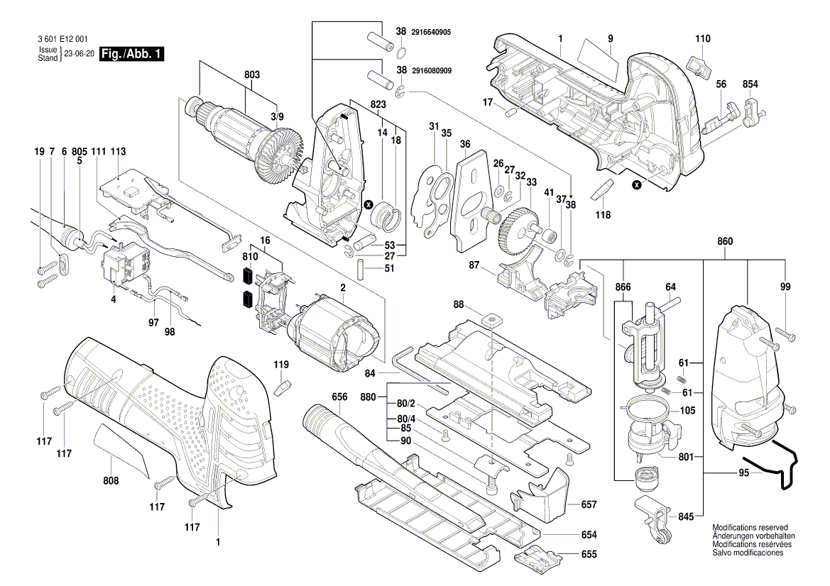 New Genuine Bosch 2601099192 Adjusting Slide