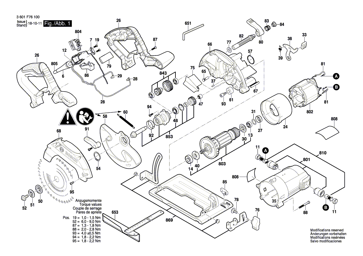 Nouveau véritable bosch 1619p10134 Garde de sécurité