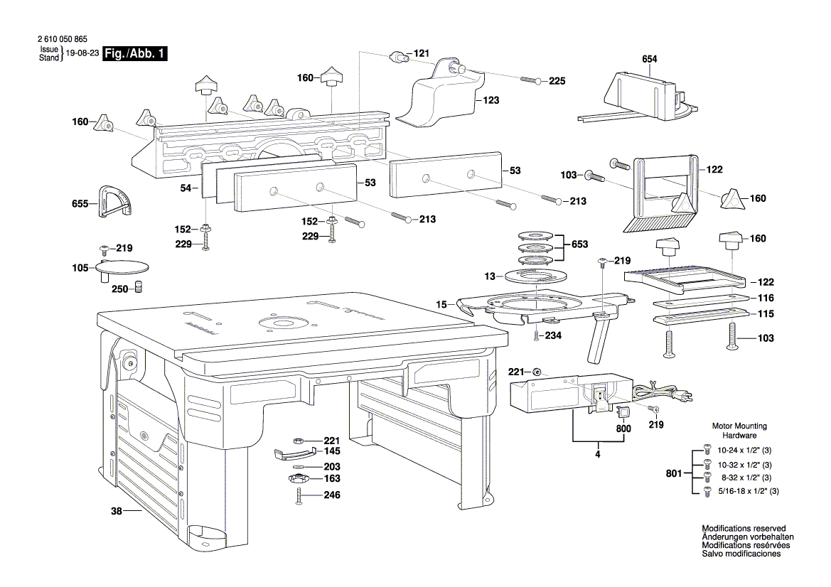 Новый оригинальный механизм разблокировки Bosch 1619X03850