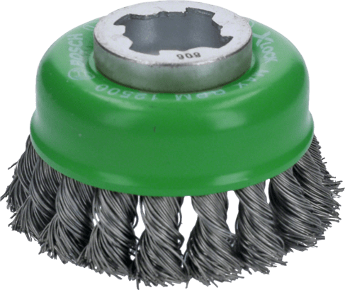 Nouveau véritable bosch 2608620729 X-Lock lourd pour la brosse à tasse inox, fil noué pour