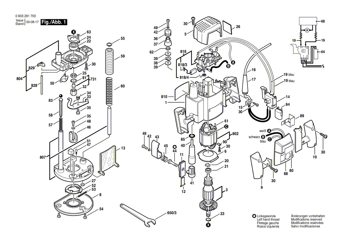 Nouveau véritable bosch 2610913173 Roueur de balle