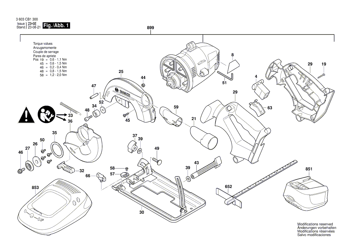 Новый оригинальный верхний кожух Bosch 1619X07154