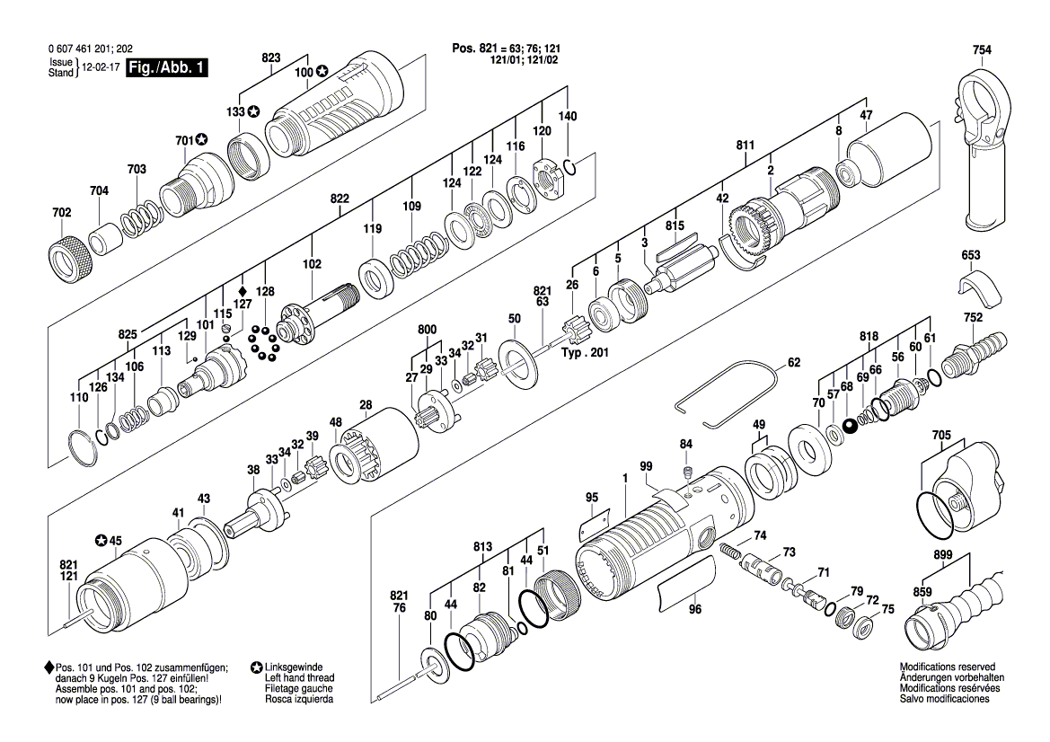 New Genuine Bosch 3607030073 Assembly Of Service Parts