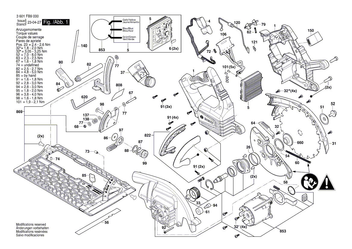 Новый подлинный винт Bosch 1600A01Z45