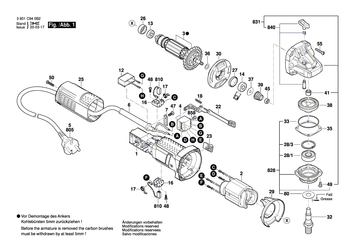 Nouveau authentique Bosch 1600A00M3A Flange de serrage