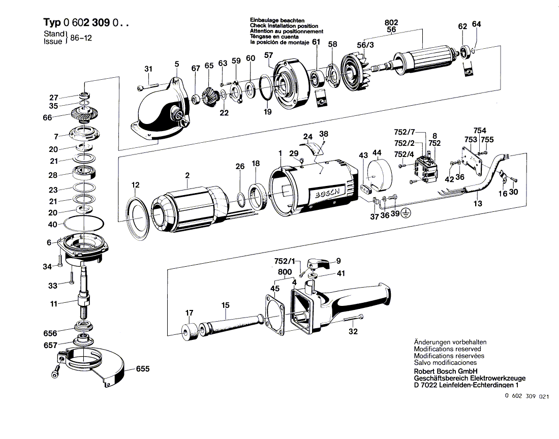 Ny ekte Bosch 1607200017 av-av-bryter