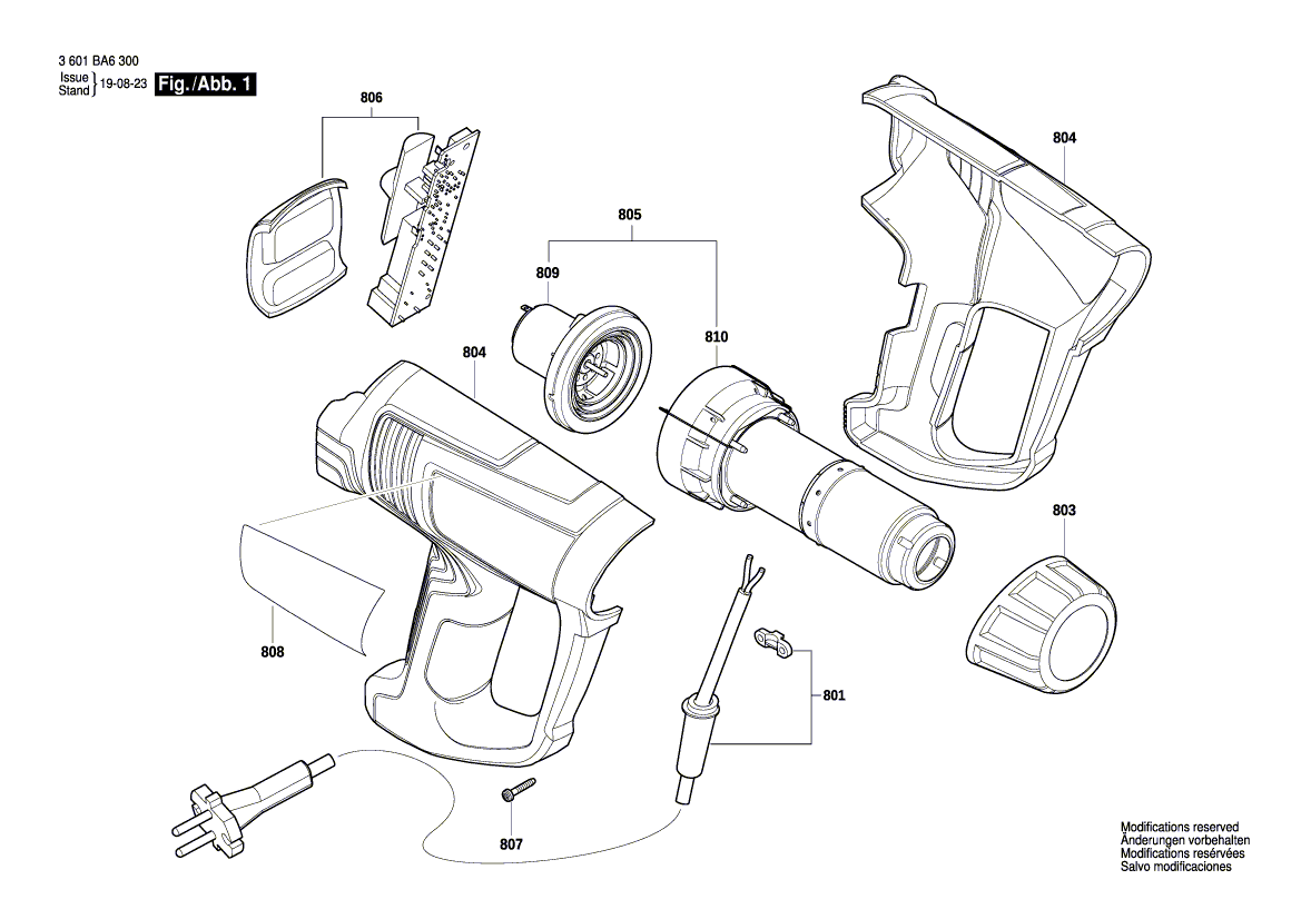 Nieuwe echte Bosch 1600A01N6C verwarmingselement