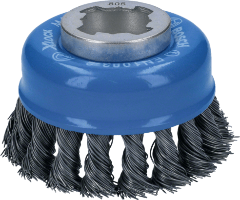 Ny äkta Bosch 2608620727 X-Lock Heavy för Metal Cup Brush, Knutted Wire för