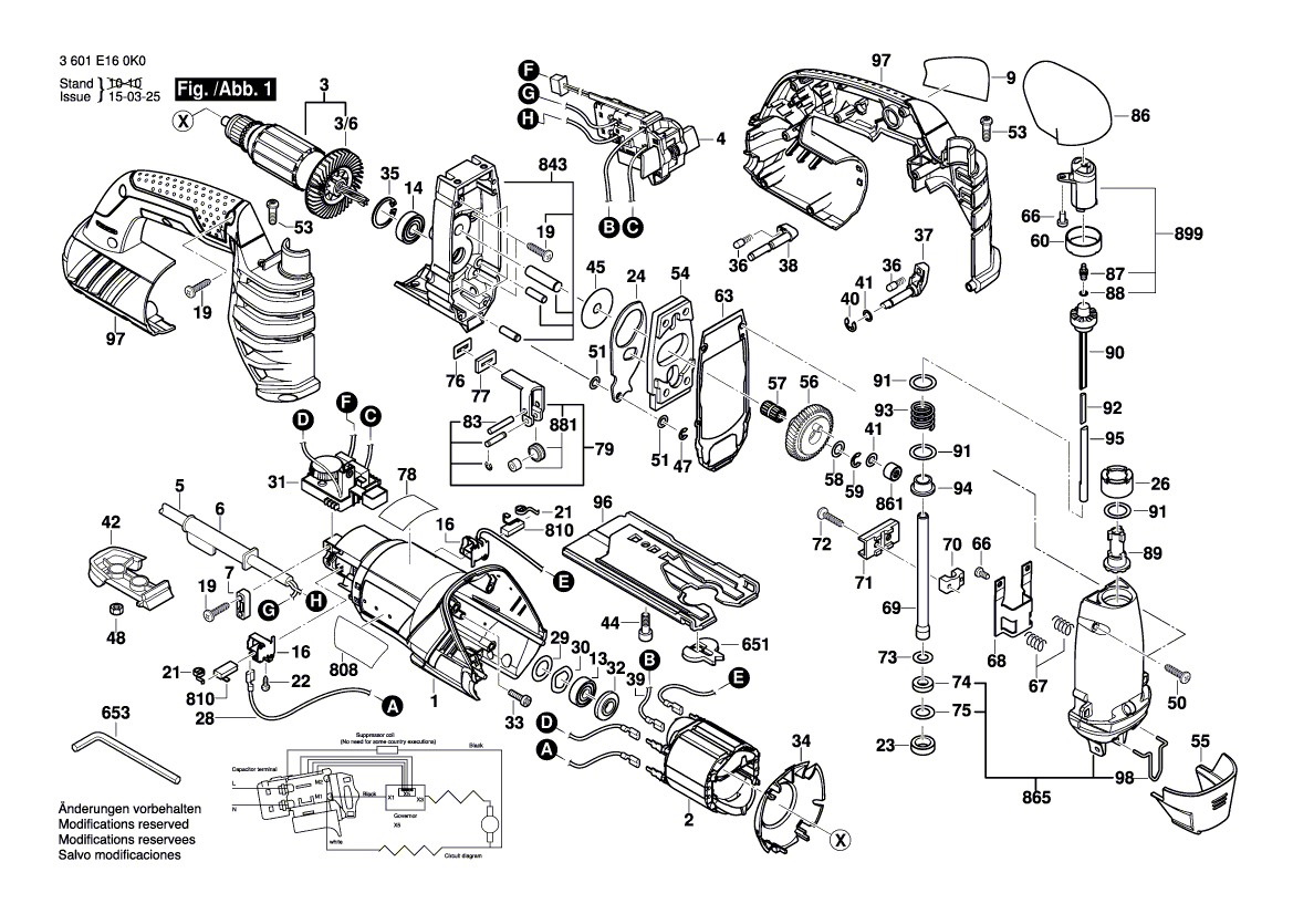 Nouveau véritable levier de fourche Bosch 1619p07190