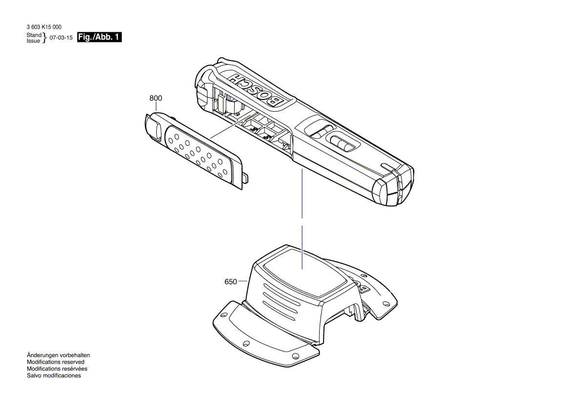 New Genuine Bosch 1609203V70 Battery Cover