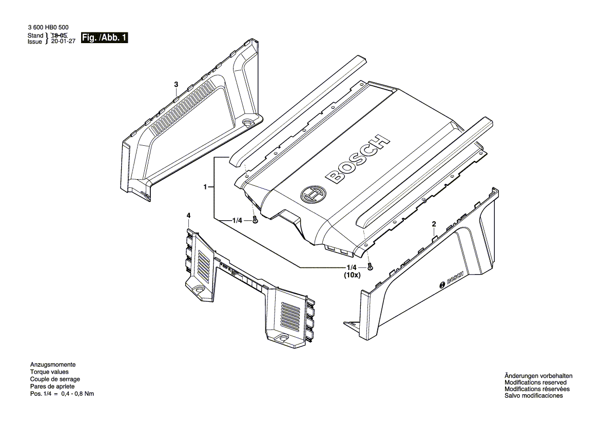 Ny äkta Bosch F016L90728 sidopanel