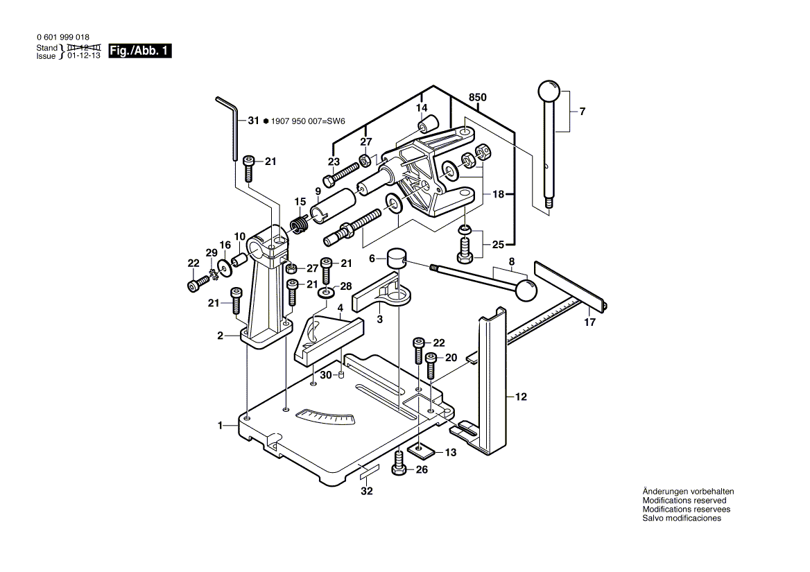 New Genuine Bosch 1609201522 Tensioning Lever