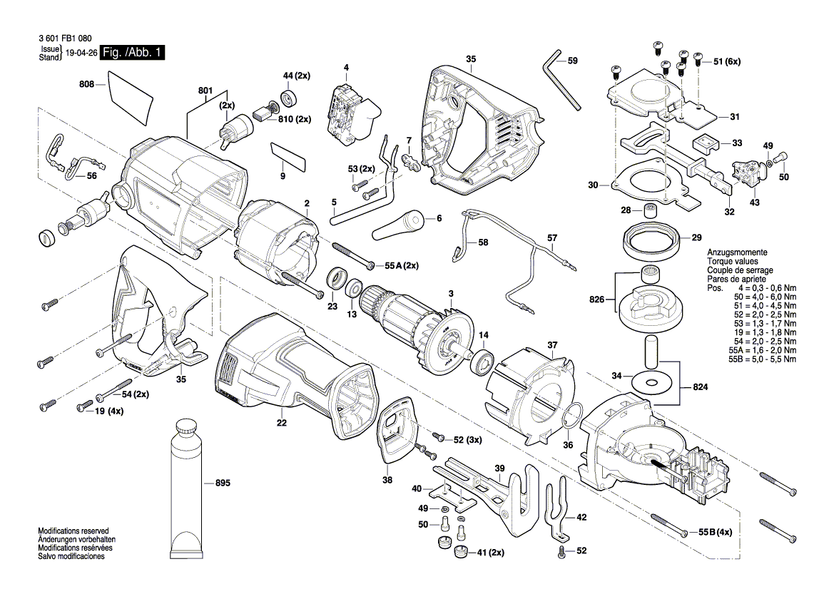 Uusi aito Bosch 1619p15151 Nameplate