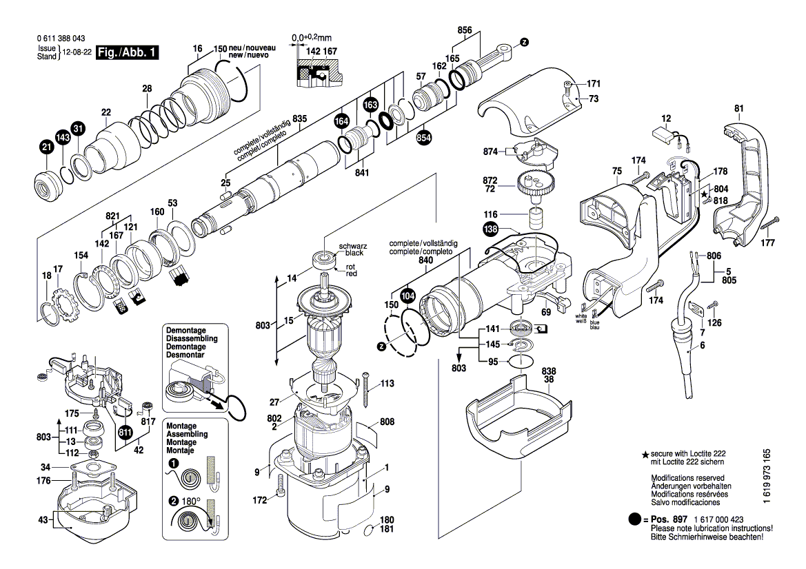 New Genuine Bosch 1612300034 Stopping Device