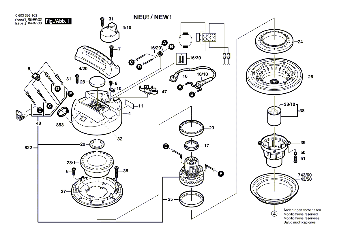 Neuer Original-Stützrahmen 1609203A55 von Bosch