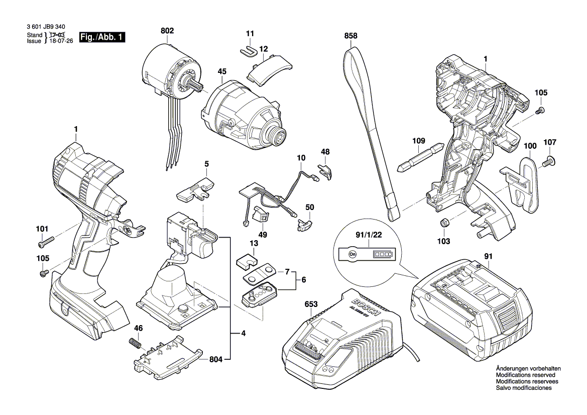 Neuer Original-Gleichstrommotor 2609199548 von Bosch