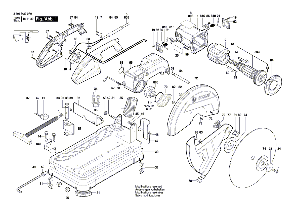 New Genuine Bosch 1609B03639 Armature assembly