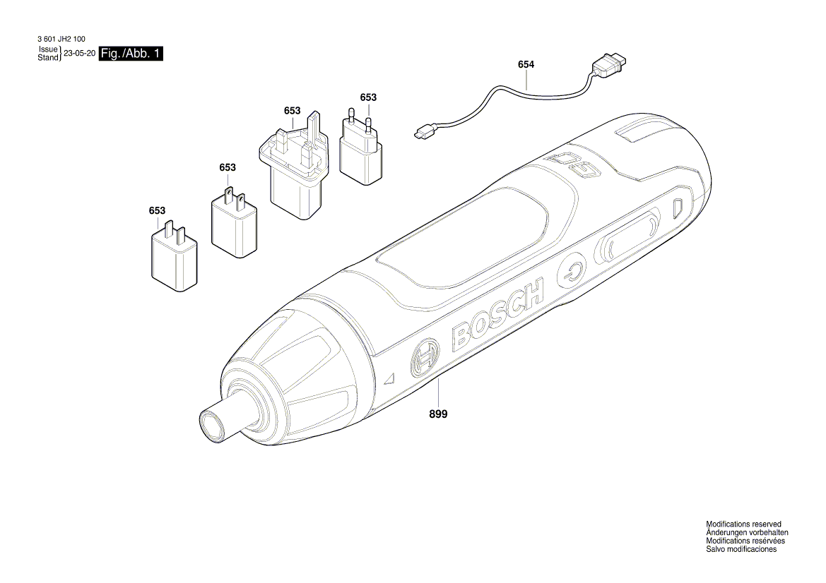 Uusi aito Bosch 1600A01C8X -vaihtokytkin