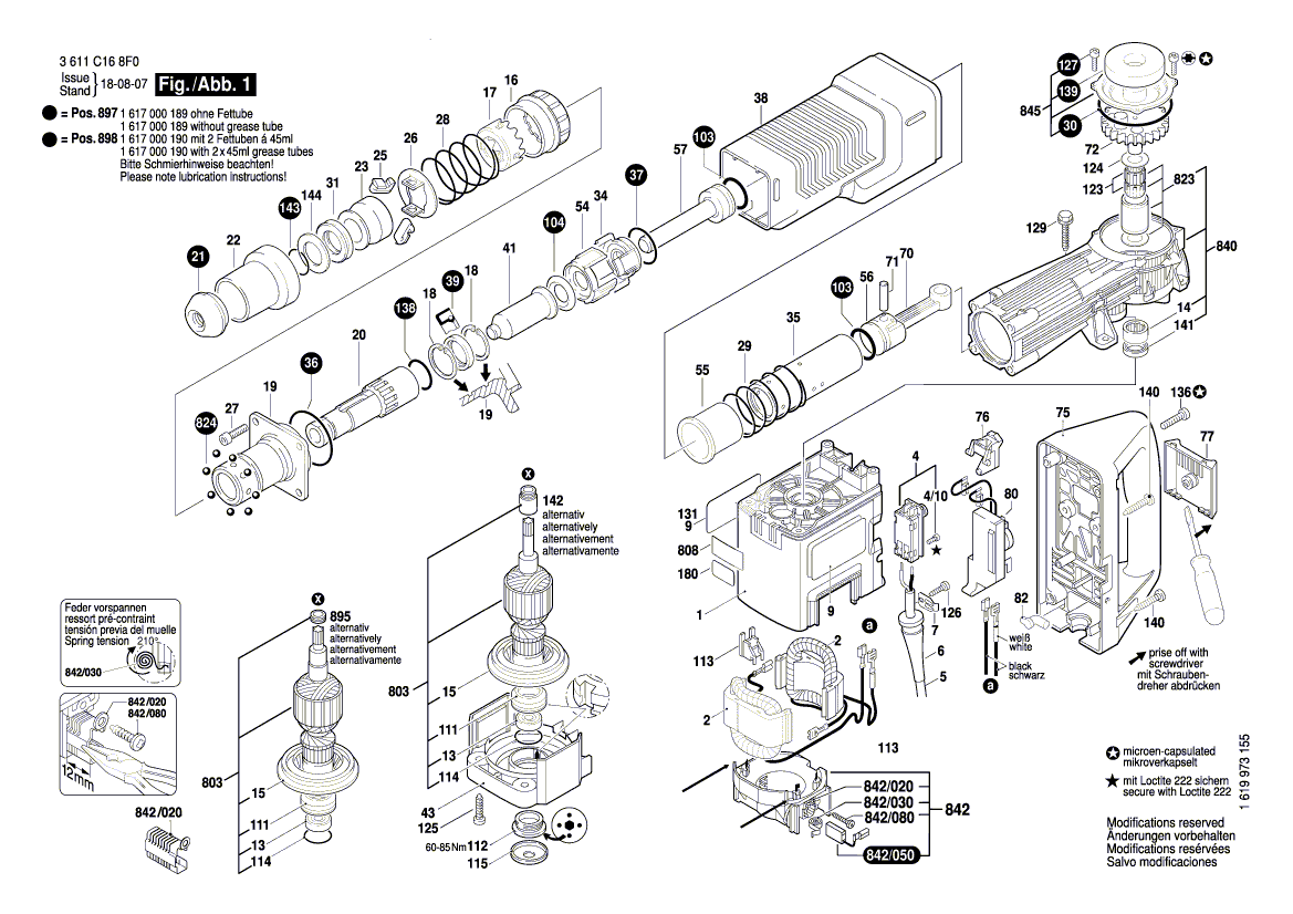 Новый оригинальный Bosch 1610283030 Уплотнение вращающегося вала