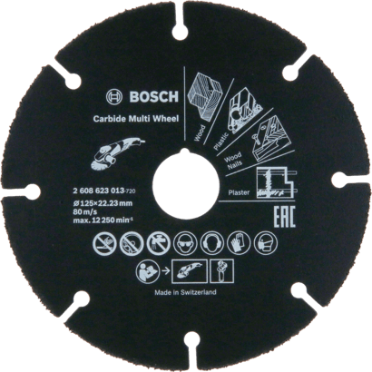 Nouveau véritable Bosch 2608623013 Disque de coupe multi-roues en carbure pour petit angle