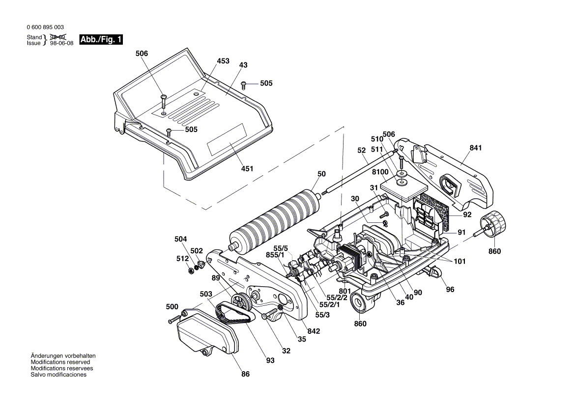 Uusi aito Bosch F016102136 sivulevy