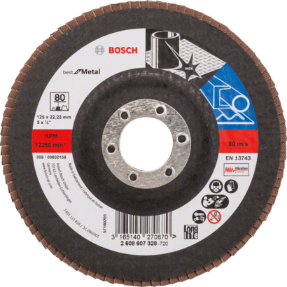 New Genuine Bosch 2608607328 X571 Best for Metal Flap Discs, Angled Version For