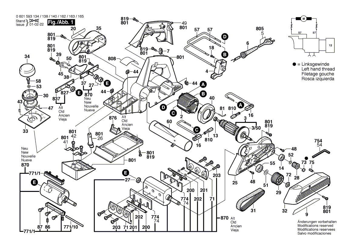 Ny ekte Bosch 2606110001 Justering Eksentrisk