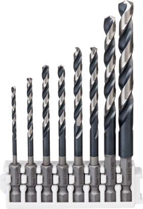 Nouveau véritable bosch 2608577140 Contrôle d'impact HSS Twist Drill Bit Pack, 8 pièces