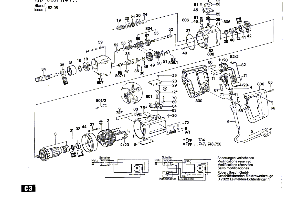 Neuer Originalschalter von Bosch 1607200075