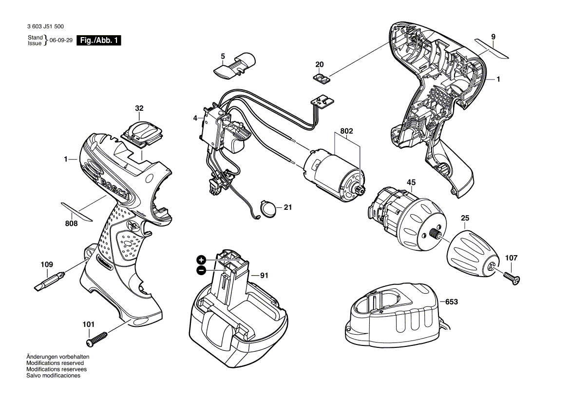 Nieuwe echte Bosch 2609199137 DC -motor