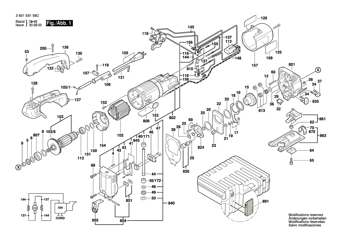 Nouveau véritable bosch 1619p00996 armature