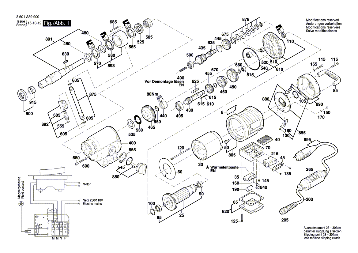 Neu Original Bosch 160701417M Kohlebürstensatz