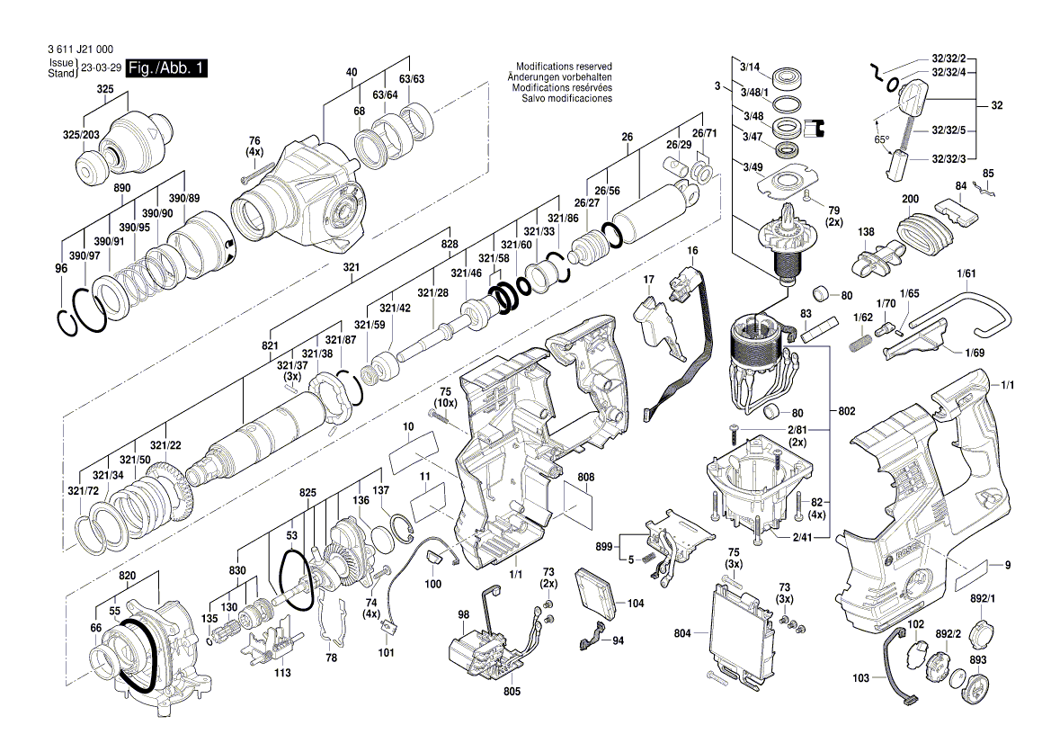 Nouvelle épingle d'attaquant Bosch 16170006A7 authentique