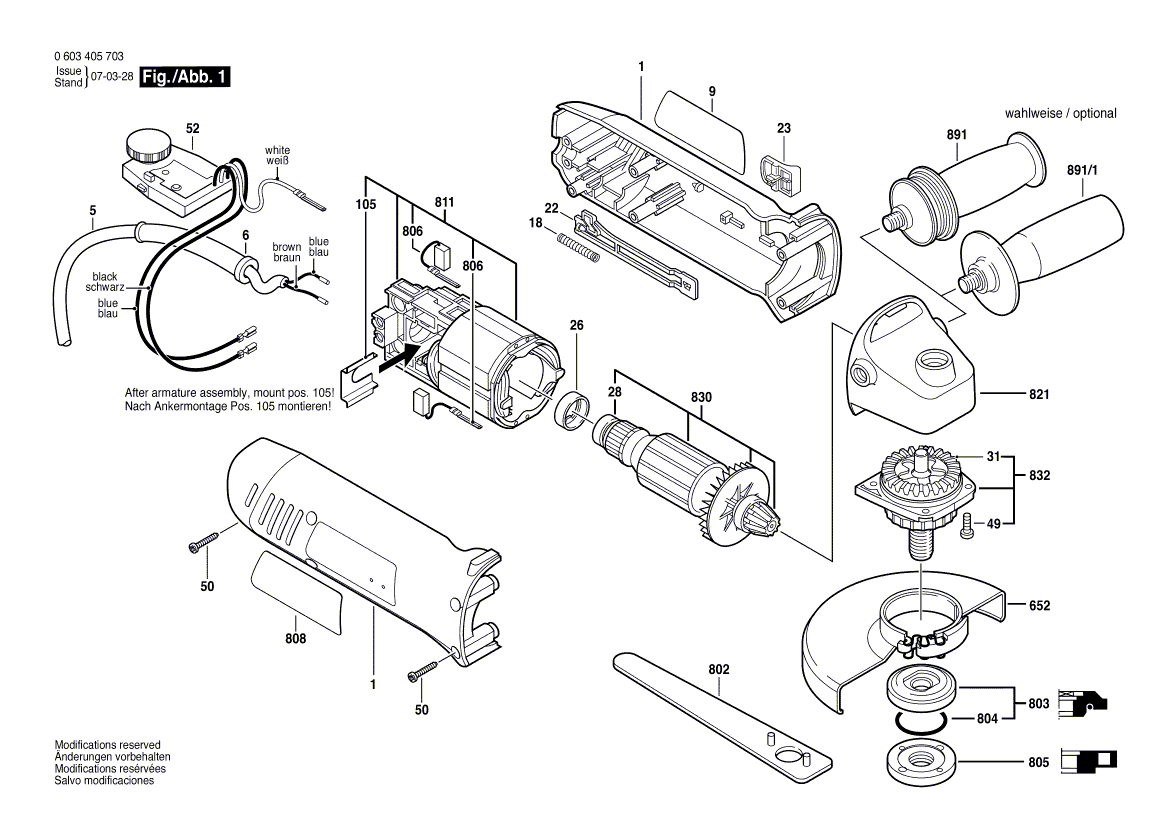 Nouveau champ de Bosch 1607000726 authentique