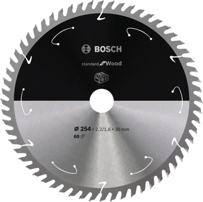 Новый оригинальный пильный диск Bosch 2608837736 Standard for Wood для аккумуляторной пилы