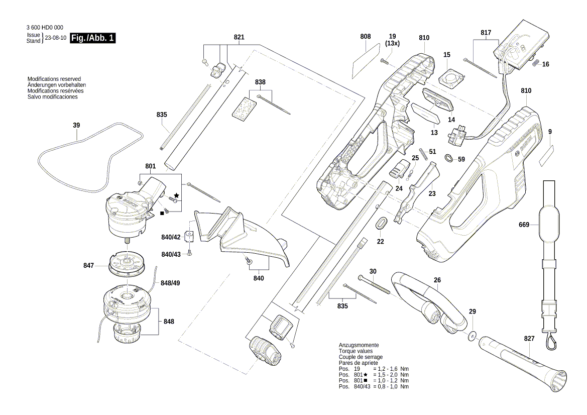 Nouveau véritable bosch F016F06037 Garde de sécurité