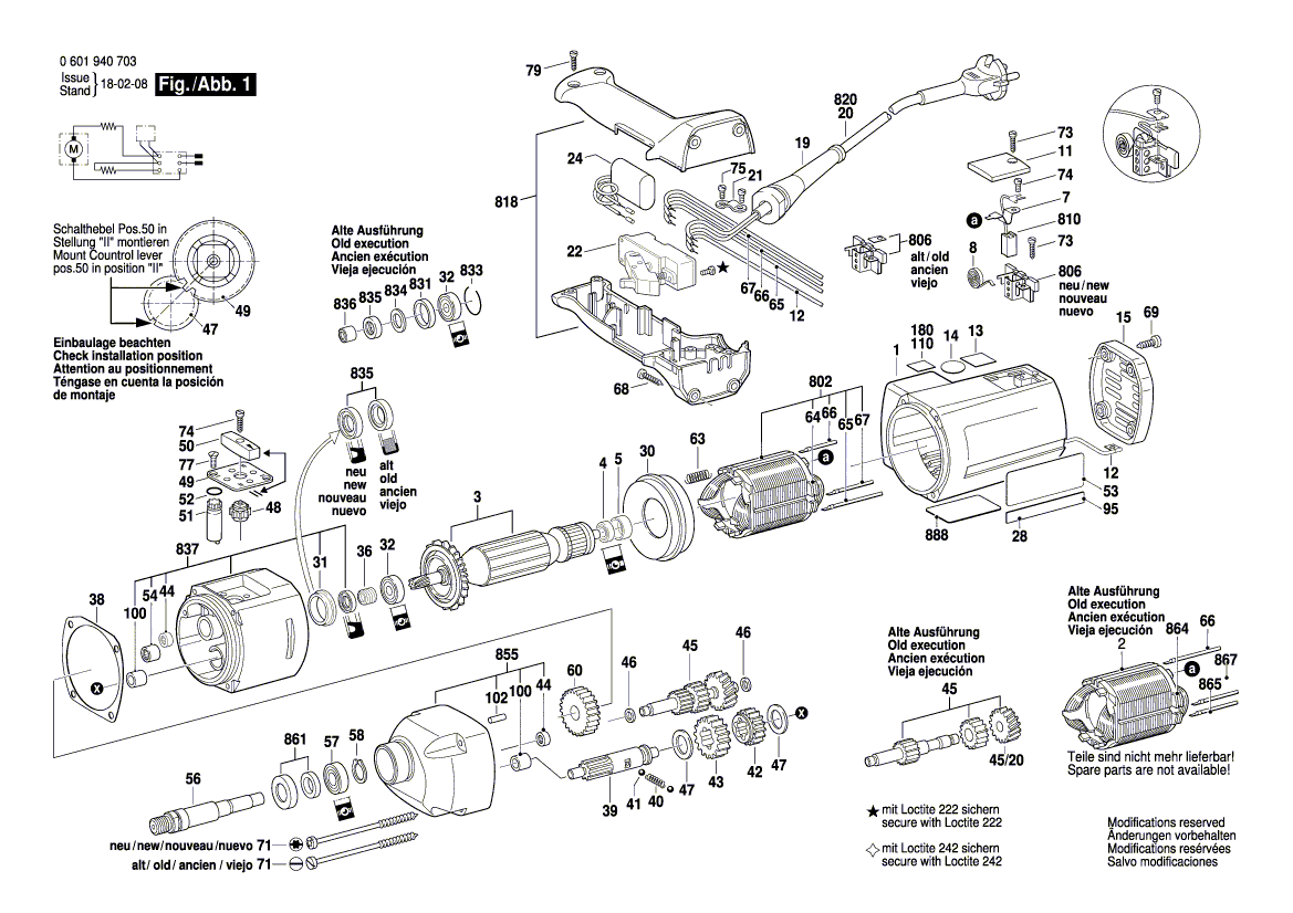 Neue echte Bosch 3609201036 Mixer -Befestigung