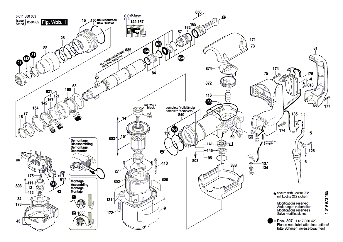 Nieuwe echte Bosch 1610290062 Rotary as lip afdichting