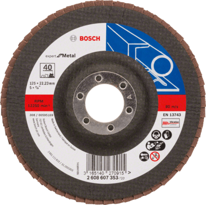 New Genuine Bosch 2608607353 X551 Expert for Metal Flap Discs, Straight Version