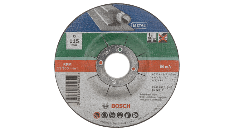 Новый оригинальный отрезной диск Bosch 2609256332 для металла с углублением в центре, набор 5