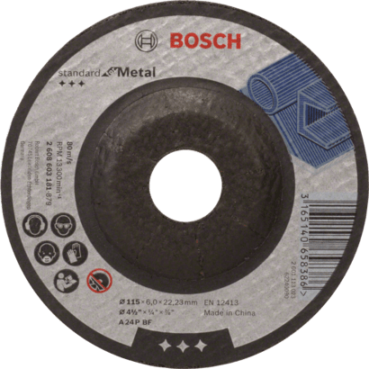 Nouveau véritable Bosch 2608603181 Standard pour le disque de broyage en métal pour petit angle