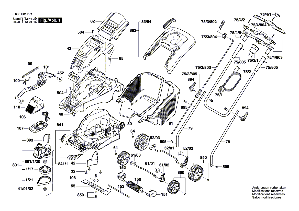 Nieuwe echte Bosch F016104362 Collector Box Top