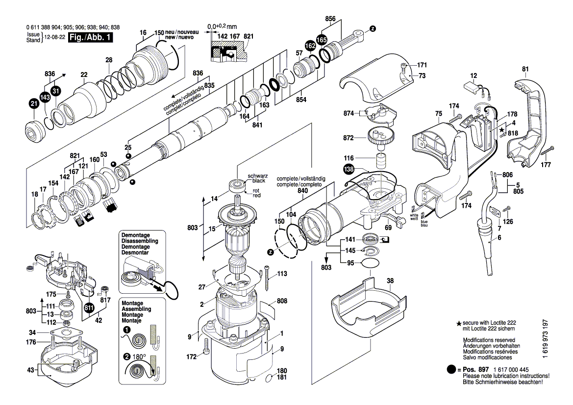 Nieuwe echte Bosch 1617200110 -schakelaar