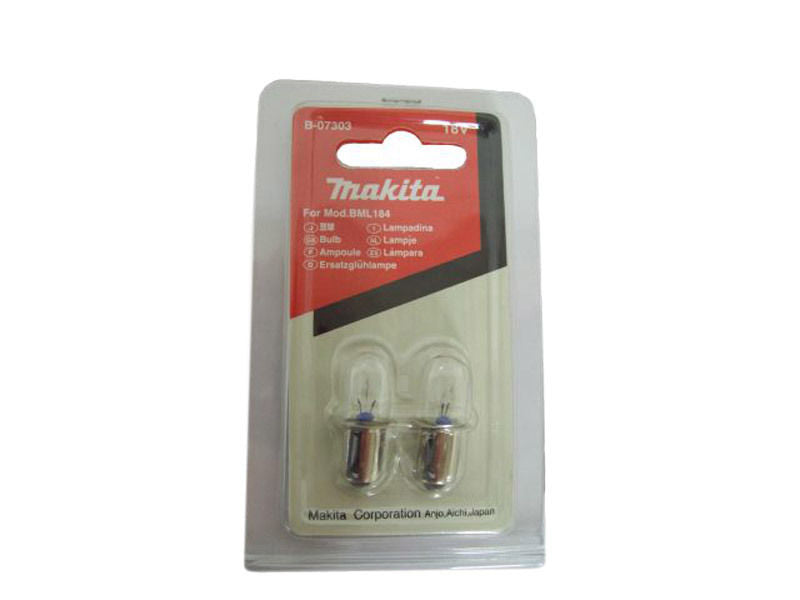 New Genuine Makita B-07303 Light Bulb 2 pcs 14,4v; 18v for BML184