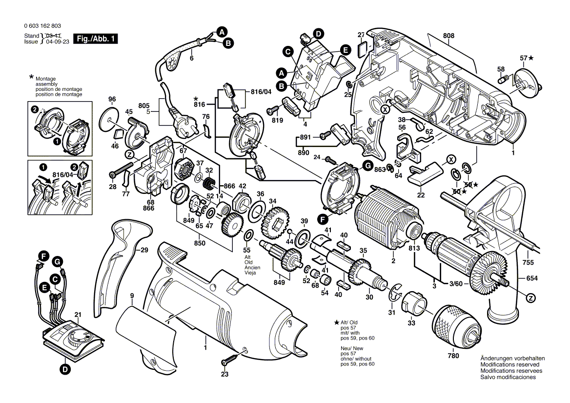 Nouveau véritable Bosch 2602025125 Poignée auxiliaire