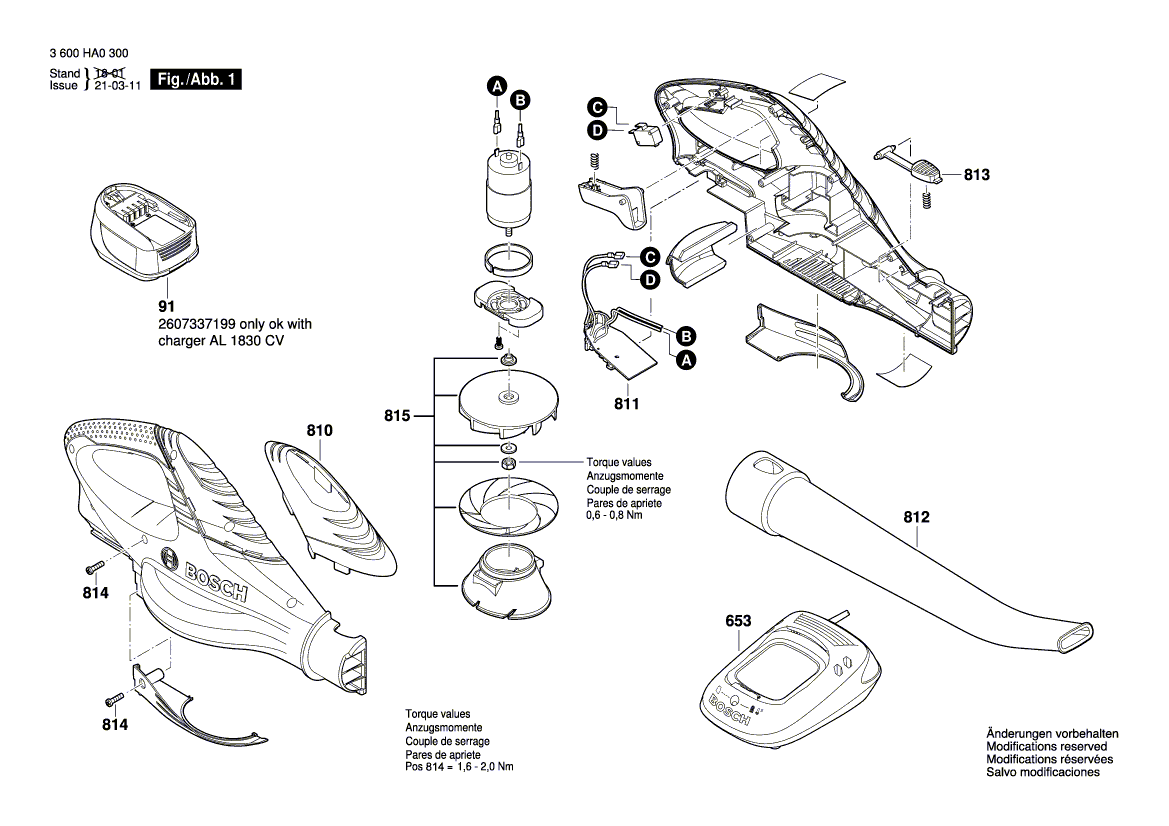 Ny äkta Bosch F016F05643 -fan